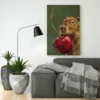 ChatGPT Image Jul 16, 2026, 02_18_44 PM_compressed Funny Capybara Canvas Wall Art with Giant Cherry | Whimsical Animal Matte Canvas Print