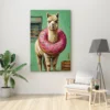 ChatGPT Image Jul 16, 2026, 12_01_52 PM_compressed Funny Alpaca Donut Canvas Wall Art, Whimsical Bakery Animal Matte Stretched Canvas Print