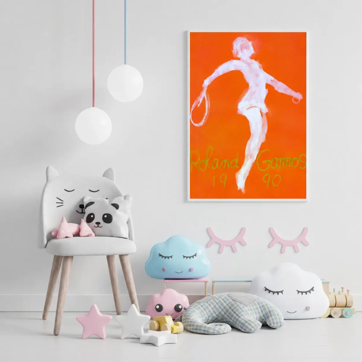 Abstract Figure Framed Matte Art Print | Contemporary Orange Gallery Wall Decor