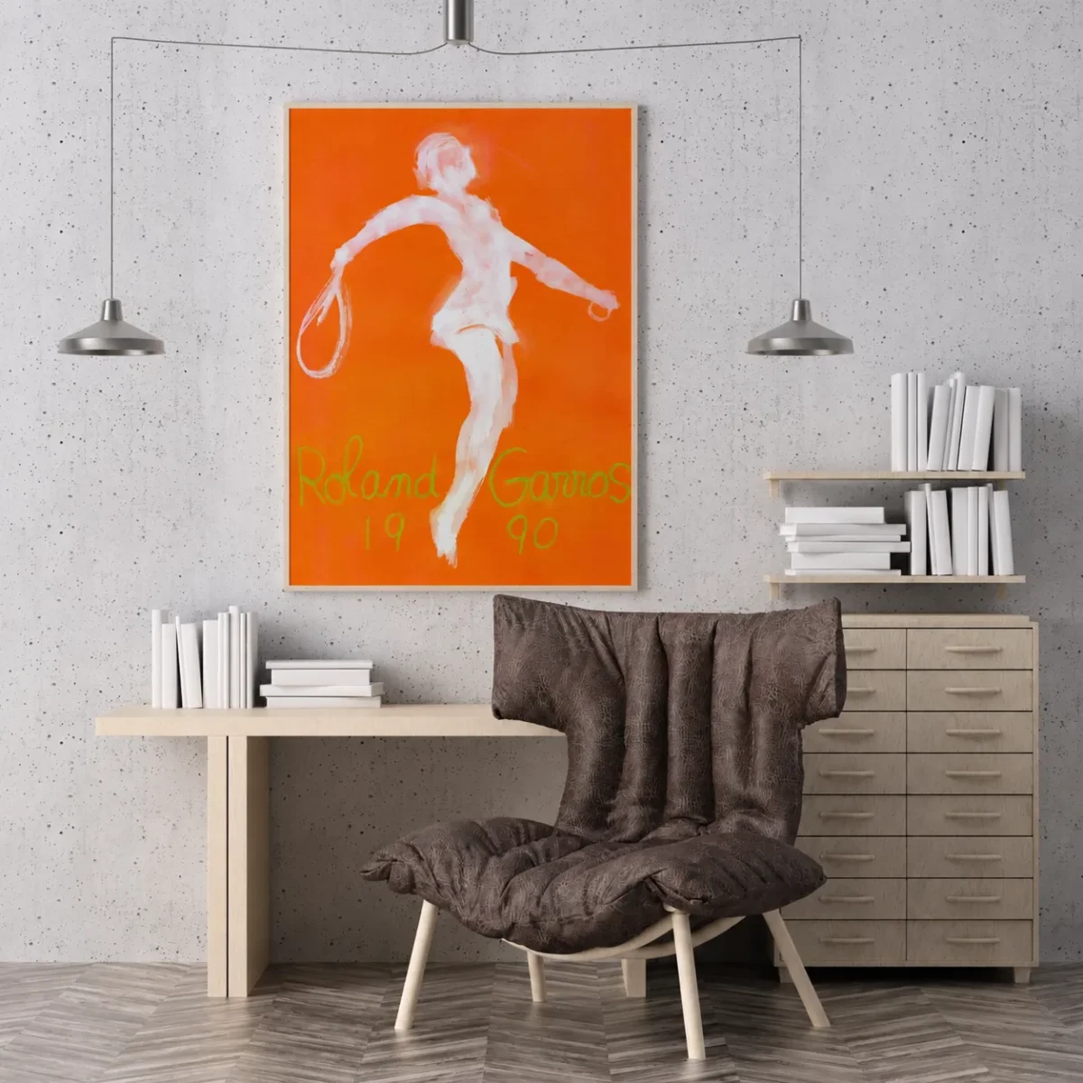 Abstract Figure Framed Matte Art Print | Contemporary Orange Gallery Wall Decor