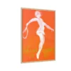 Roland Garros 1990 Tennis Poster Matte Canvas Print - Abstract Figure Framed Canvas Wall Art
