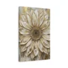 matte-canvas-stretched-125_compressed Neutral Sunflower Canvas Wall Art – Elegant Gold Botanical Matte Canvas for Modern Homes