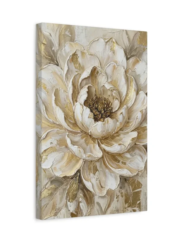 matte-canvas-stretched-125_compressed Neutral Floral Canvas Wall Art – Beige & Gold Luxury Botanical Matte Canvas Print