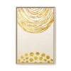 Organic Gold Fingerprint Wall Art, Premium Matte Framed Canvas for Modern Decor