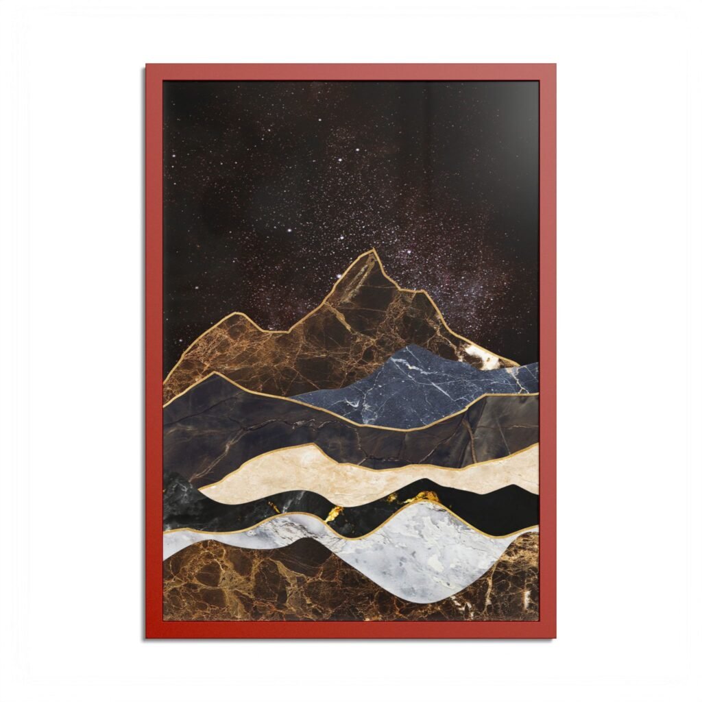 16298228968515918313_2048.jpeg Celestial Marble Mountain Wall Art – Premium Matte Paper Multi-Color Framed Print