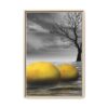 Golden Spheres Coastal Wall Art, Premium Matte Framed Canvas, Surreal Decor