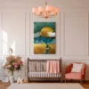 Golden Mountain River Landscape Wall Art – Premium Matte Canvas Decor