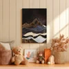 27 (2) Midnight Mountain Abstract Wall Art – Premium Matte Stretched Canvas Landscape Decor