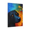 Black Bear Canvas Wall Art – Colorful Wildlife Portrait for Modern Home Decor