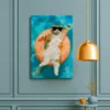 Sunglasses Cat Wall Art – Premium Matte Canvas Pool Float Artwork