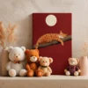 34 (2) Sleeping Orange Cat Wall Art, Premium Matte Canvas for Cozy Modern Decor