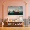 Vintage Maritime Ship Wall Art – Premium Matte Canvas Coastal Nautical Decor
