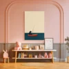 Fishing Bear Wall Art – Premium Matte Canvas, Whimsical Coastal Animal Decor