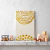 Gold Fingerprint Abstract Wall Art, Premium Matte Canvas for Modern Minimalist Decor