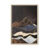 Midnight Marble Mountain Wall Art – Premium Matte Framed Canvas Landscape Decor