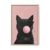 Sunglasses Black Cat Wall Art – Premium Matte Framed Canvas for Modern Decor