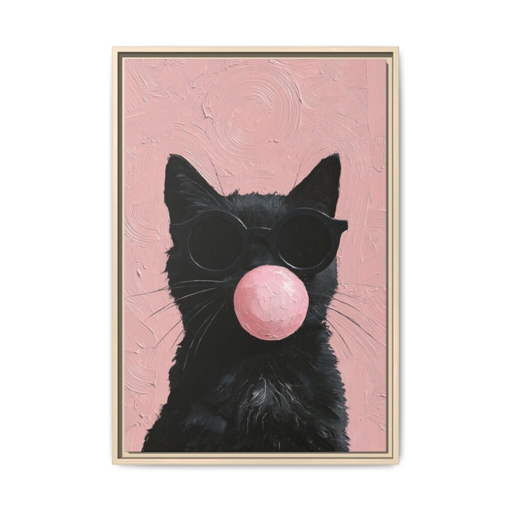5221953791669471233_2048.jpeg Sunglasses Black Cat Wall Art – Premium Matte Framed Canvas for Modern Decor