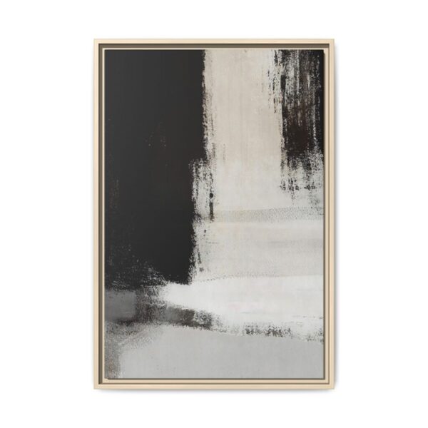 Monochrome Abstract Wall Art, Premium Matte Framed Canvas, Modern Minimalist Decor