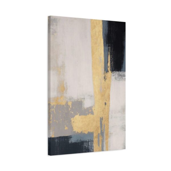 Neutral Gold Black Abstract Wall Art, Premium Matte Canvas for Modern Interiors