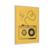 Retro Cassette Love Framed Canvas Wall Art for Vintage Music Room Decor