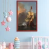 Premium Matte Paper Multi-Color Framed Print, Historic Sailing Ship Wall Art