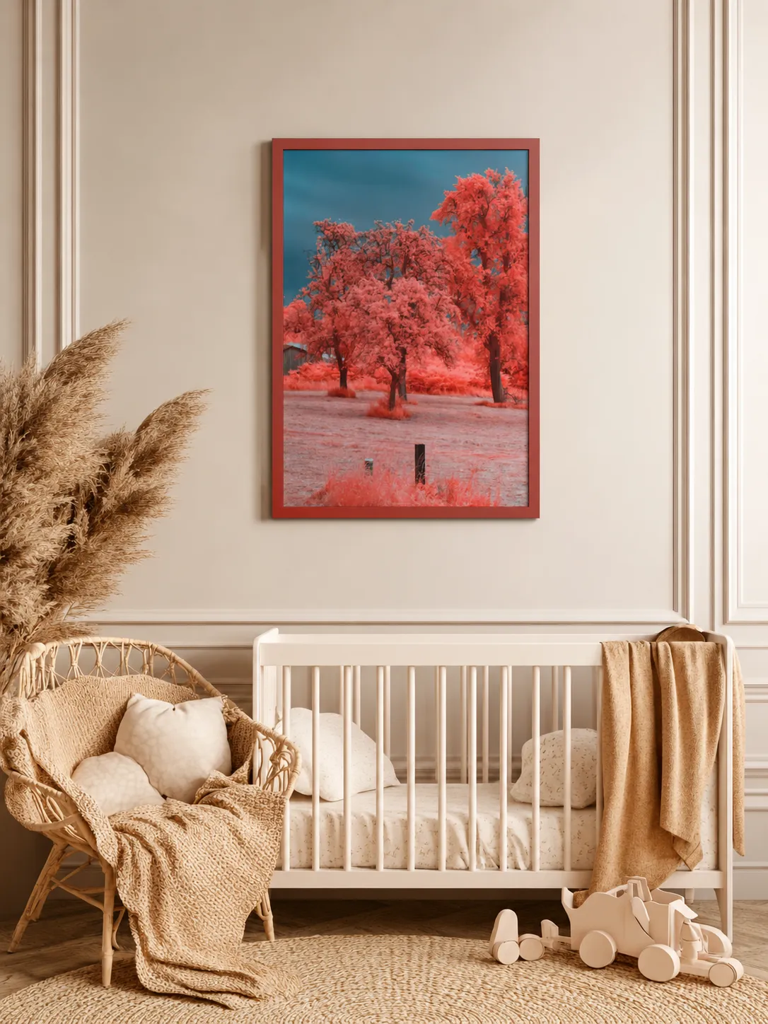 Coral Grove Framed Print, Premium Matte Paper & Multi-Color Frame Nature Wall Art