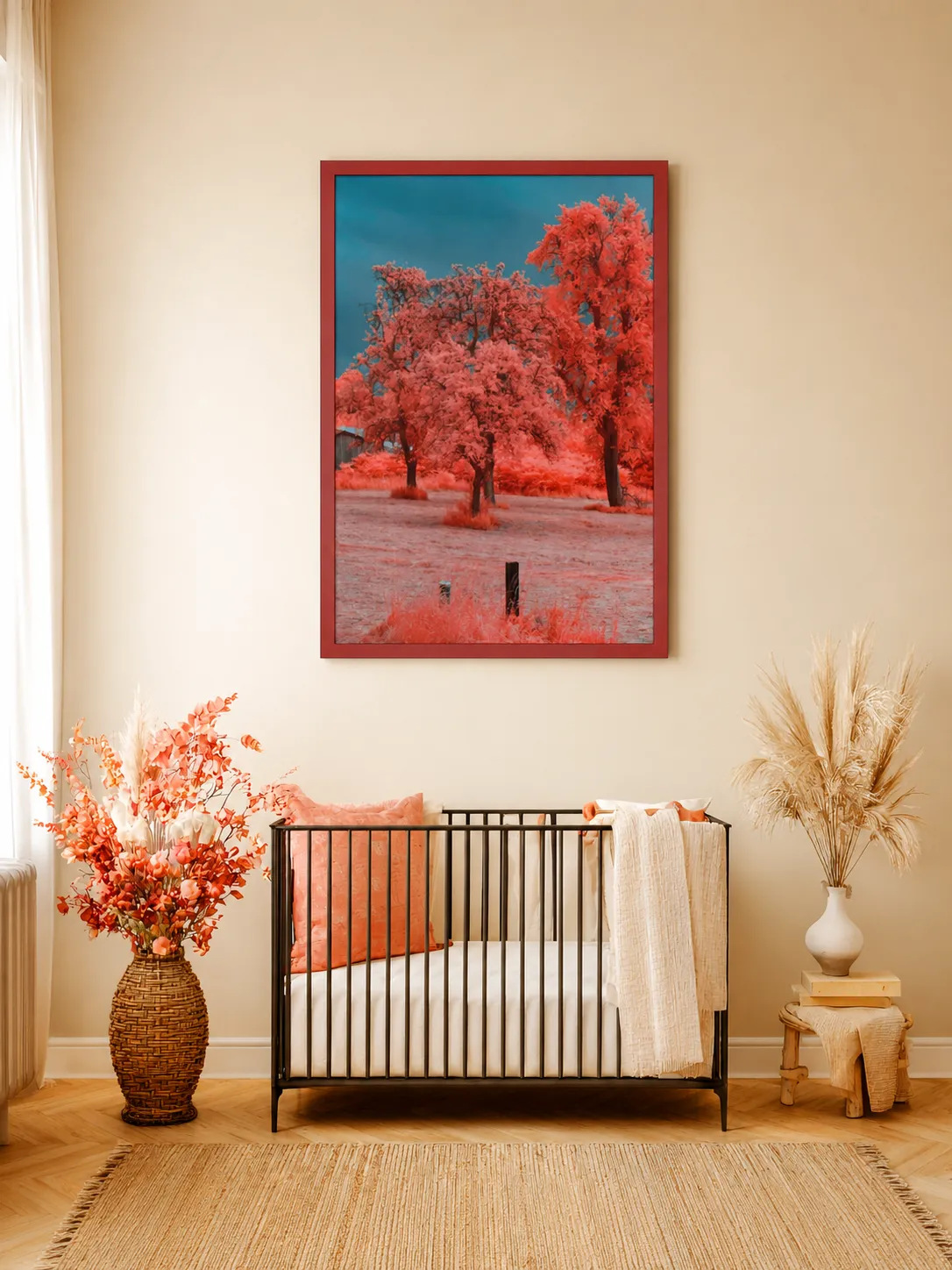 Coral Grove Framed Print, Premium Matte Paper & Multi-Color Frame Nature Wall Art