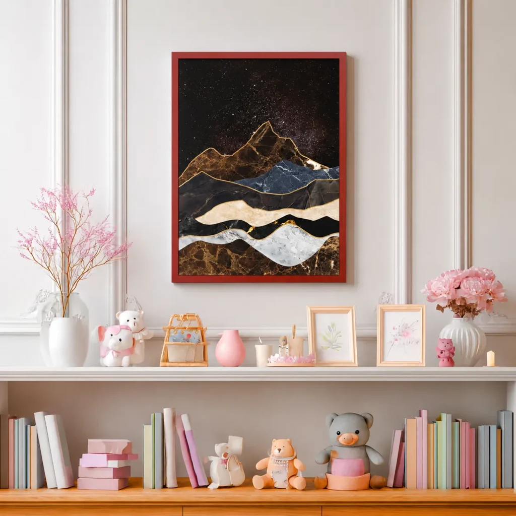 ChatGPT Image Aug 17, 2026, 11_37_10 PM_compressed Celestial Marble Mountain Wall Art – Premium Matte Paper Multi-Color Framed Print