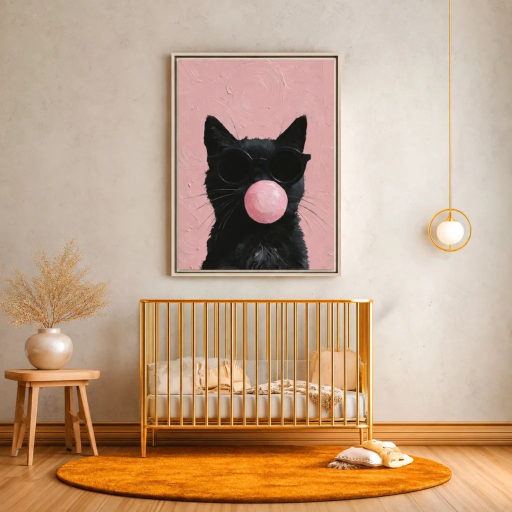 ChatGPT Image Aug 18, 2026, 05_44_22 PM_compressed Sunglasses Black Cat Wall Art – Premium Matte Framed Canvas for Modern Decor