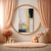 Neutral Gold Black Abstract Wall Art, Premium Matte Canvas for Modern Interiors