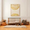 Organic Gold Fingerprint Wall Art, Premium Matte Framed Canvas for Modern Decor