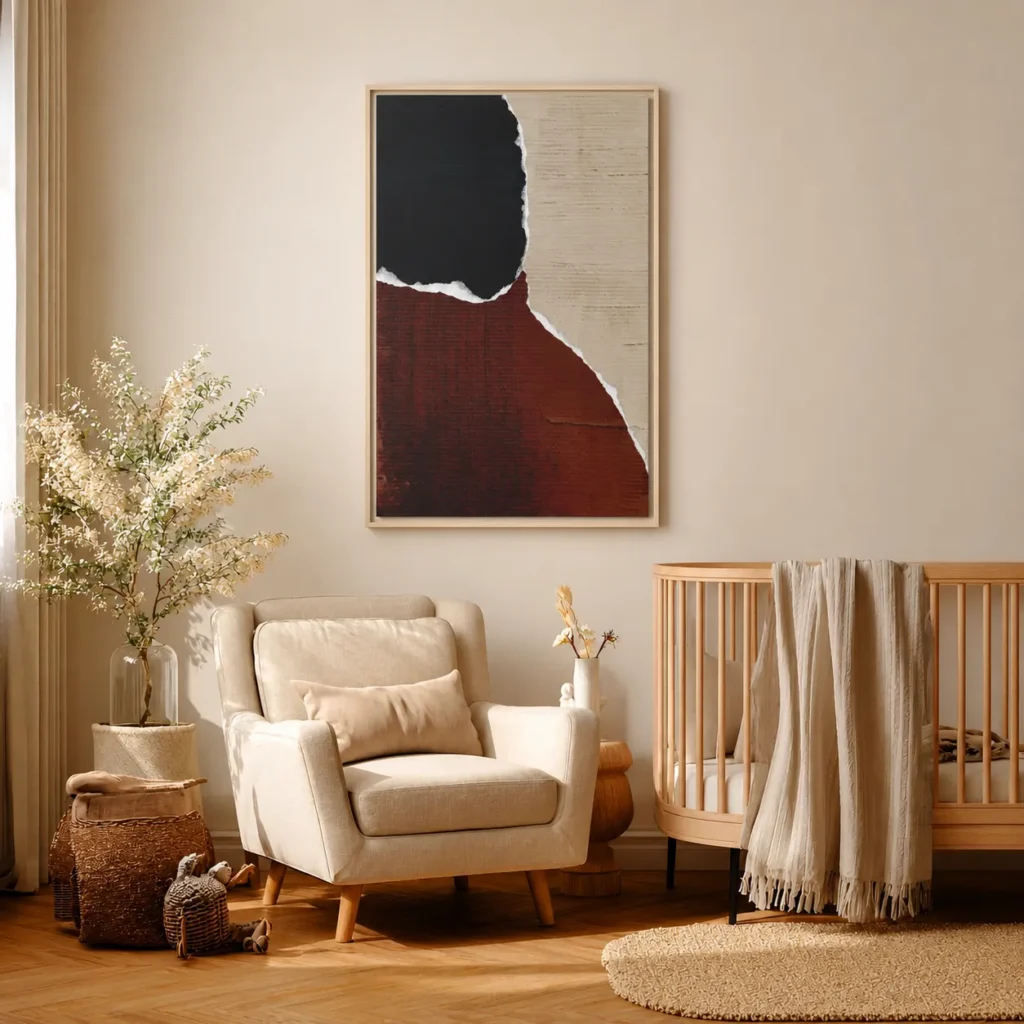 Torn Horizons Modern Abstract Wall Art – Premium Matte Framed Canvas Decor