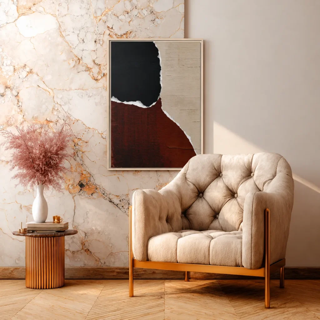 Torn Horizons Modern Abstract Wall Art – Premium Matte Framed Canvas Decor