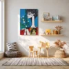 Cubist Portrait Canvas Wall Art | Modern Abstract Matte Canvas for Contemporary Interiors