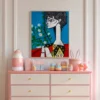 Framed Cubist Portrait Print | Modern Abstract Matte Wall Art for Stylish Home Decor