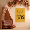 Vintage Cassette Tape Wall Art Canvas, Retro Music Love Decor for Modern Rooms
