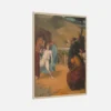 Vintage Equestrian Framed Canvas Wall Art – Classic Riders & Horse Scene
