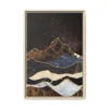 Midnight Marble Mountain Wall Art – Premium Matte Framed Canvas Landscape Decor