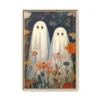 Ghosts in a Wildflower Garden Halloween Premium Matte Framed Canvas Wall Art