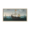 Vintage Sailing Ship Wall Art – Premium Matte Framed Canvas Coastal Decor