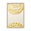 Organic Gold Fingerprint Wall Art, Premium Matte Framed Canvas for Modern Decor