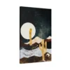 Premium Matte Desert Landscape Canvas Wall Art – Celestial Mountain & Cactus Decor