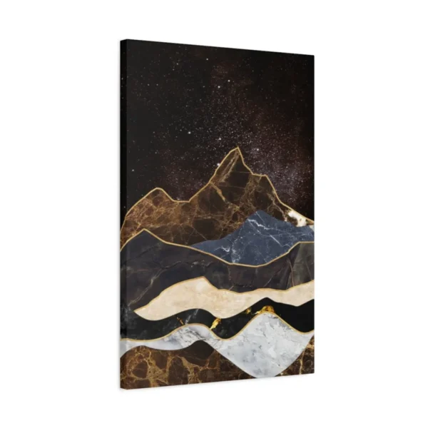 matte-canvas-stretched-125_compressed Midnight Mountain Abstract Wall Art – Premium Matte Stretched Canvas Landscape Decor