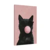 Black Cat Sunglasses Wall Art – Premium Matte Canvas for Playful Modern Interiors