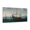 Vintage Maritime Ship Wall Art – Premium Matte Canvas Coastal Nautical Decor