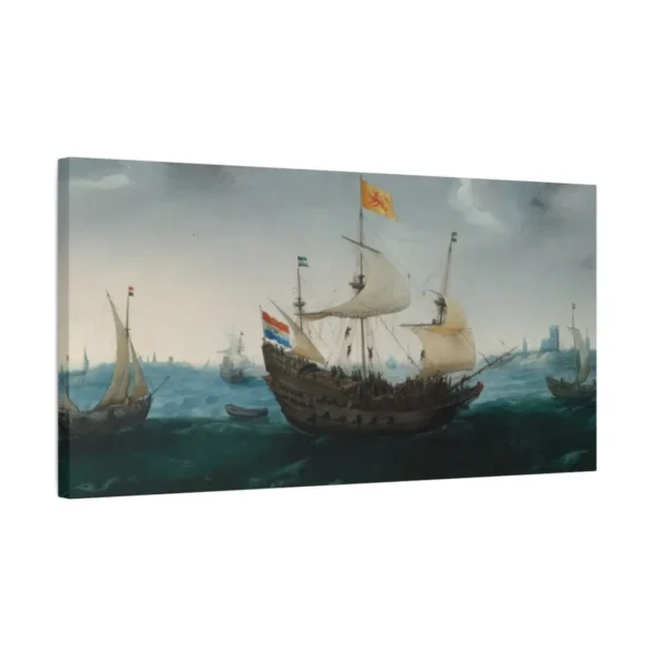Vintage Maritime Ship Wall Art – Premium Matte Canvas Coastal Nautical Decor