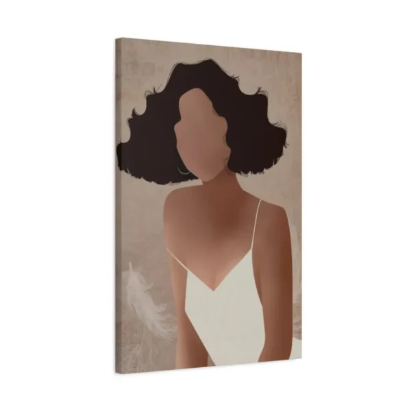 Velvet Muse – Feminine Silhouette Luxury Abstract Wall Art, Premium Matte Canvas for Modern Decor