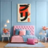 Kurohane – Japanese Abstract Wall Art, Bold Geometric Canvas for Modern Interiors