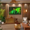 Mosslight Journey – Whimsical Snail Wall Art, Premium Framed Canvas for Modern Interiors
