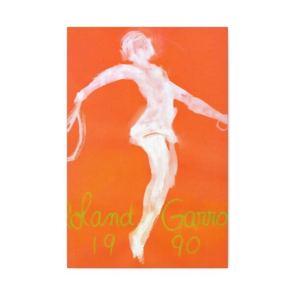 Roland Garros 1990 Tennis Art Canvas - Abstract Figure Canvas Wall Art